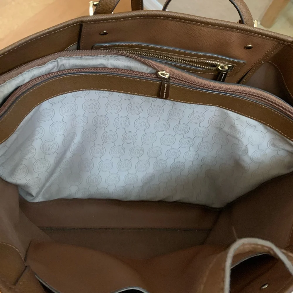 Michael Kors Brown Leather Tote Bag